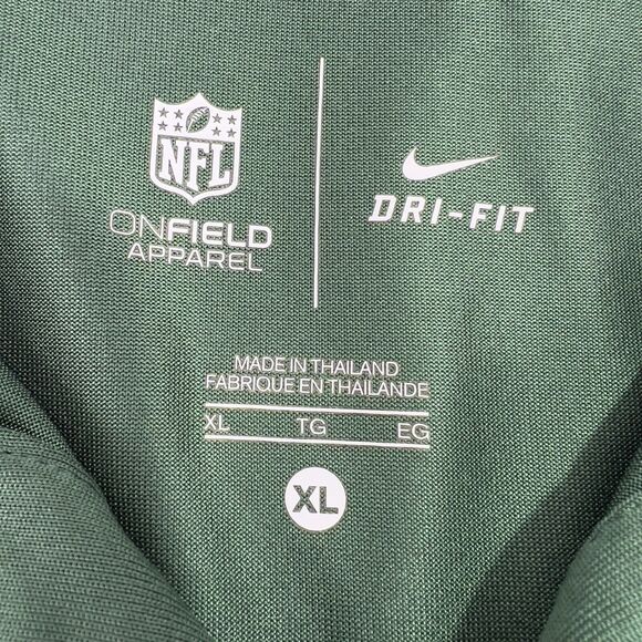New York Jets XL Nike NFL On Field Dri-Fit Polo Shirt Green Football Game Day - Picture 6 of 14